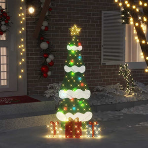 Albero di Natale Illuminato con 3 Scatole-Decorazioni natalizie Regalo 2D Bianco Caldo 643187
