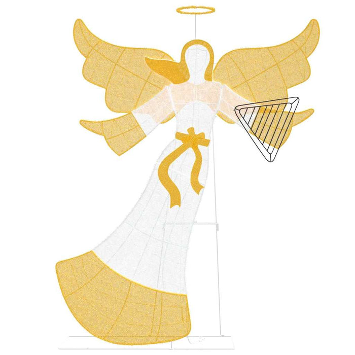 Angolo Illuminato Bianco caldo 116 x 29 x 158.5 cm Poliestere 42019624