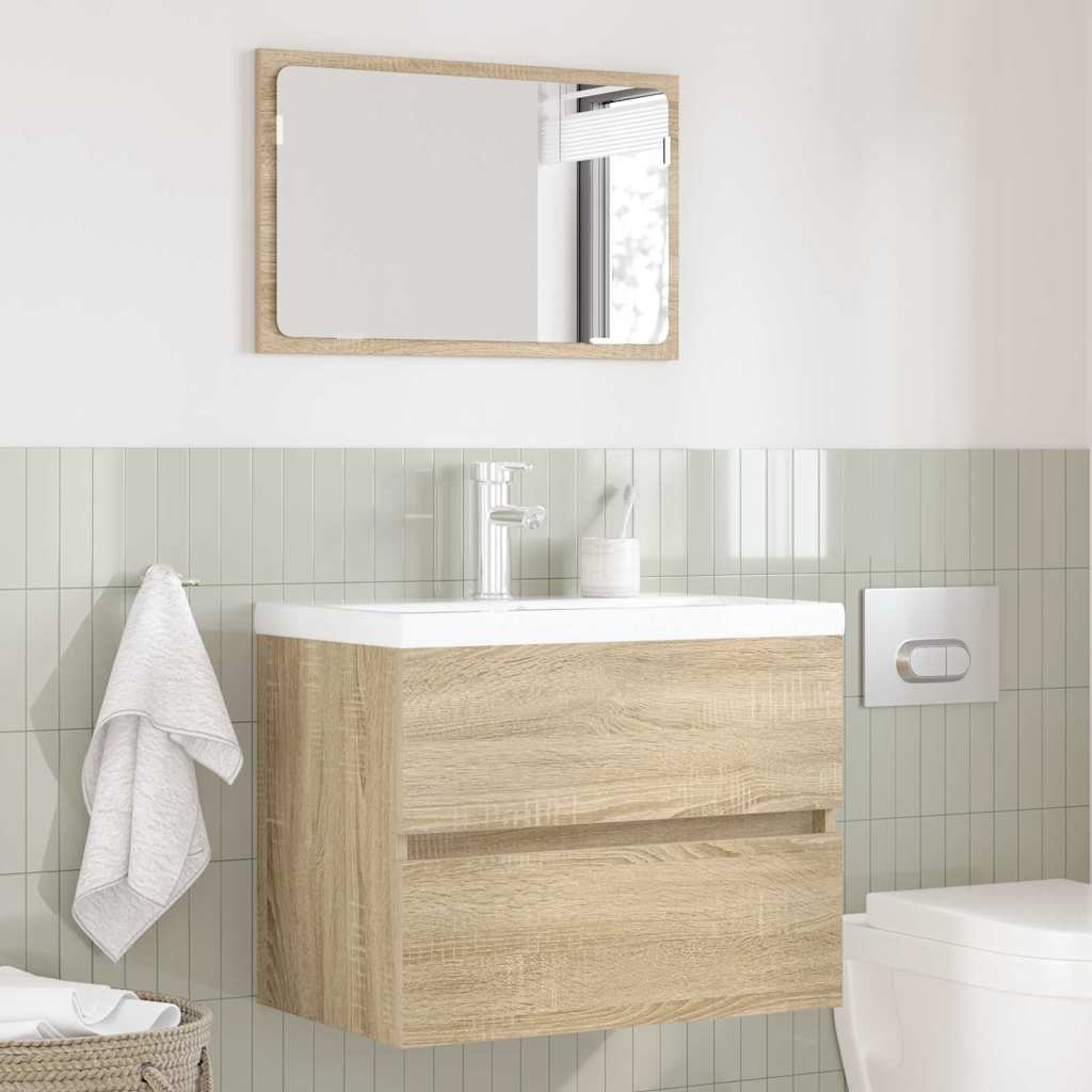 Set di mobili per il bagno Rovere Sonoma Legno multistrato 876034
