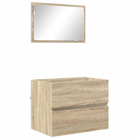 Set di mobili per il bagno Rovere Sonoma Legno multistrato 876034