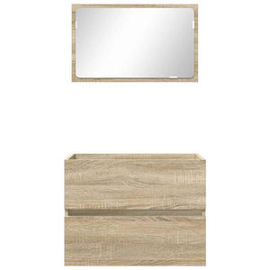 Set di mobili per il bagno Rovere Sonoma Legno multistrato 876034