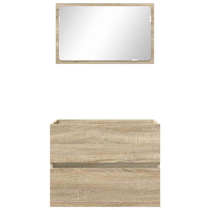 Set di mobili per il bagno Rovere Sonoma Legno multistrato 876034