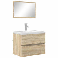 Set di mobili per il bagno Rovere Sonoma Legno multistrato 876034