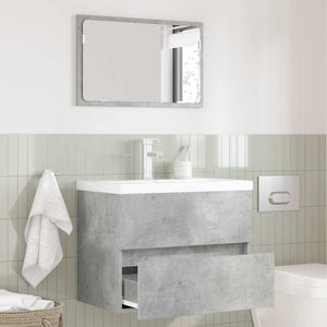 Set di mobili per il bagno Grigio cemento Legno multistrato 876035