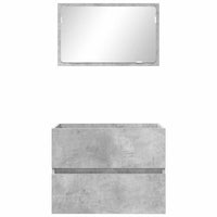 Set di mobili per il bagno Grigio cemento Legno multistrato 876035