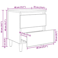 Mobiletti da letto 2 pcs Rovere artigianale 40 x 35 x 50 cm 885671