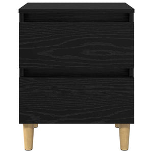 Armadietto per letto con cassetto Rovere Nero 40 x 35 x 50 cm 885672