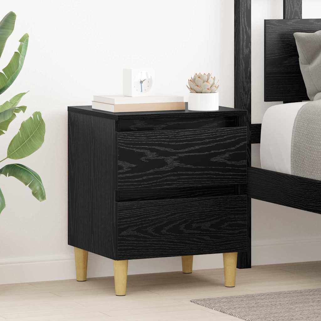 Mobiletti da letto 2 pcs Rovere Nero 40 x 35 x 50 cm 885673