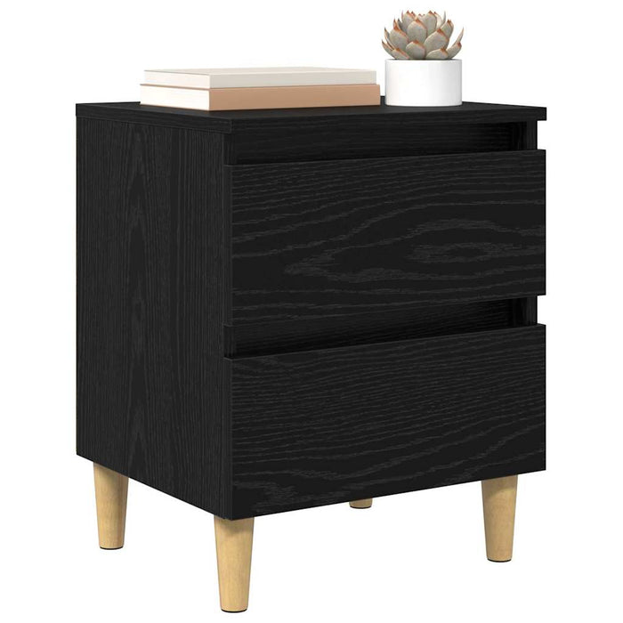 Mobiletti da letto 2 pcs Rovere Nero 40 x 35 x 50 cm 885673
