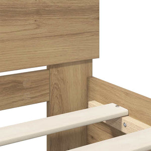 Struttura del letto con testiera-Giroletto con Testiera Rovere artigianale 90 x 190 cm 726194