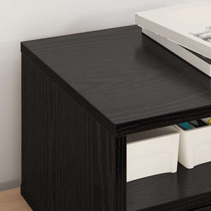 Supporto per Stampante con cassetto Rovere Nero 40 x 32 x 24 cm 886030