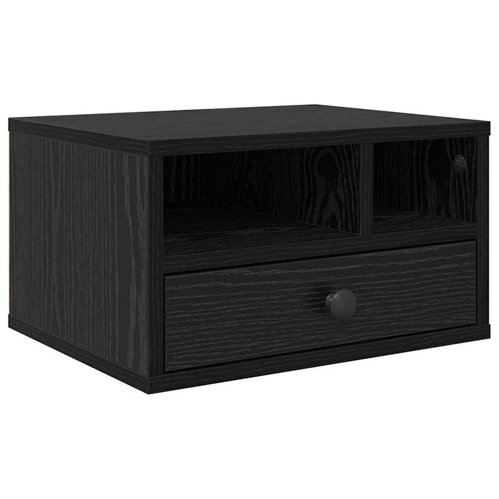 Supporto per Stampante con cassetto Rovere Nero 40 x 32 x 24 cm 886030