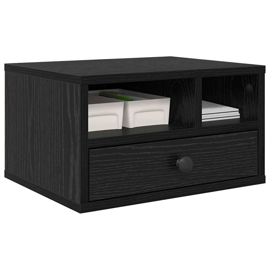 Supporto per Stampante con cassetto Rovere Nero 40 x 32 x 24 cm 886030