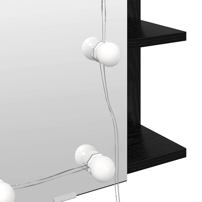 Mobiletto per specchio Rovere Nero 70 x 16,5 x 60 cm 886233