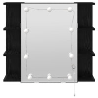 Mobiletto per specchio Rovere Nero 70 x 16,5 x 60 cm 886233