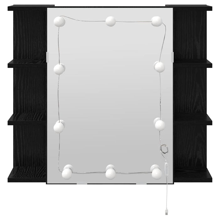 Mobiletto per specchio Rovere Nero 70 x 16,5 x 60 cm 886233