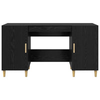 Scrivania Rovere Nero 140 x 50 x 75 cm Legno multistrato 886236