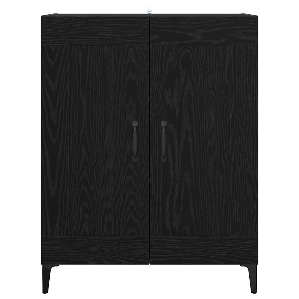 Credenza Rovere Nero 69,5 x 34 x 90 cm Legno multistrato 886239