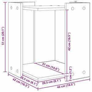 Rifugio per lettiera per gatti Rovere Nero 42 x 42 x 51 cm 886271