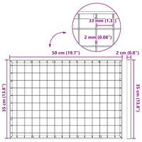Grata Argento 50 x 35 x 2 cm Acciaio Zincato a Caldo 42018651