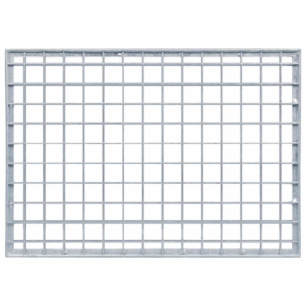 Grata Argento 50 x 35 x 2 cm Acciaio Zincato a Caldo 42018651