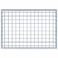 Grata Argento 50 x 35 x 2 cm Acciaio Zincato a Caldo 42018651