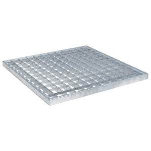 Grata Argento 40 x 40 x 2 cm Acciaio Zincato a Caldo 42018652