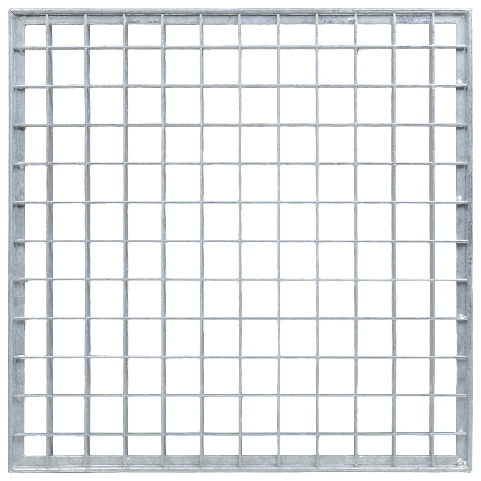 Grata Argento 40 x 40 x 2 cm Acciaio Zincato a Caldo 42018652