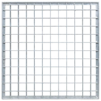 Grata Argento 40 x 40 x 2 cm Acciaio Zincato a Caldo 42018652