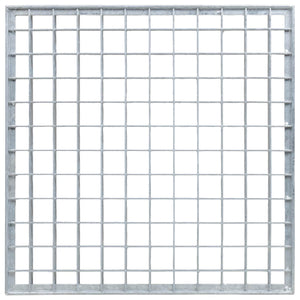 Grata Argento 40 x 40 x 2 cm Acciaio Zincato a Caldo 42018652