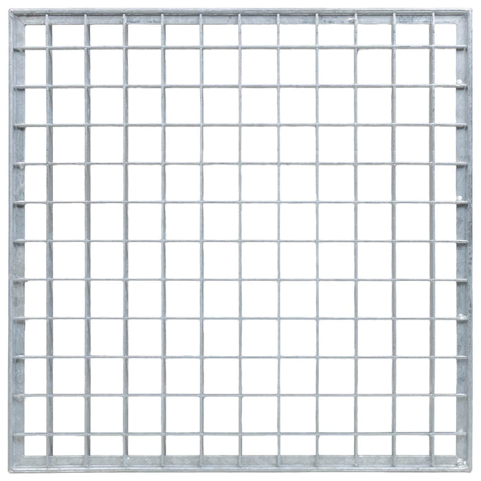 Grata Argento 40 x 40 x 2 cm Acciaio Zincato a Caldo 42018652