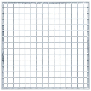 Grata Argento 50 x 50 x 2 cm Acciaio Zincato a Caldo 42018655