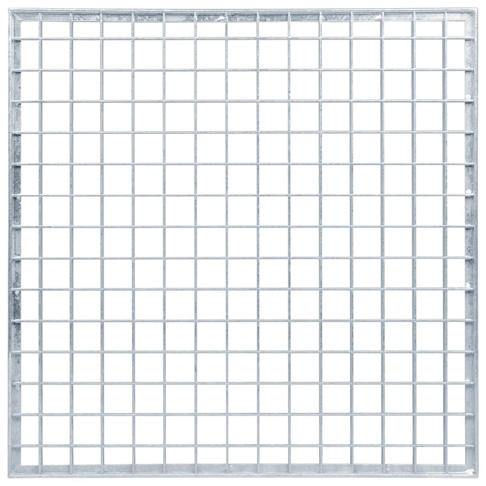 Grata Argento 50 x 50 x 2 cm Acciaio Zincato a Caldo 42018655