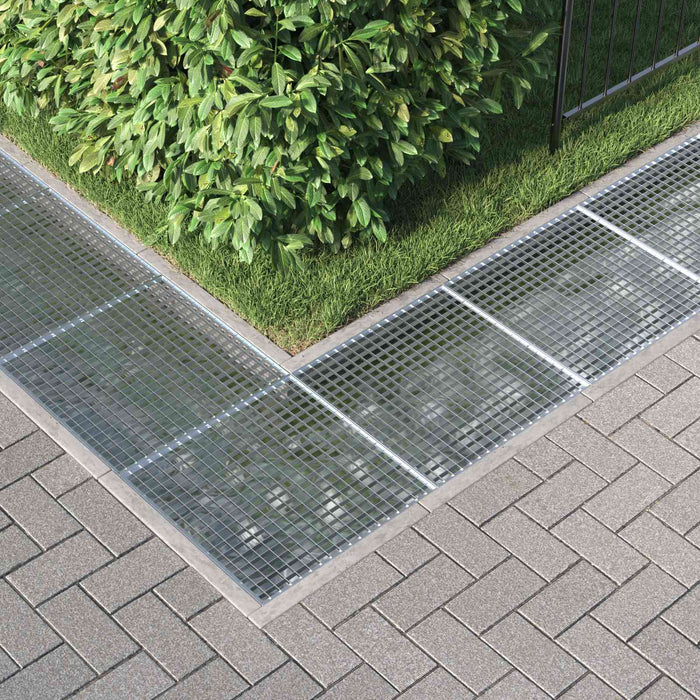 Grata Argento 60 x 60 x 2 cm Acciaio Zincato a Caldo 42018658