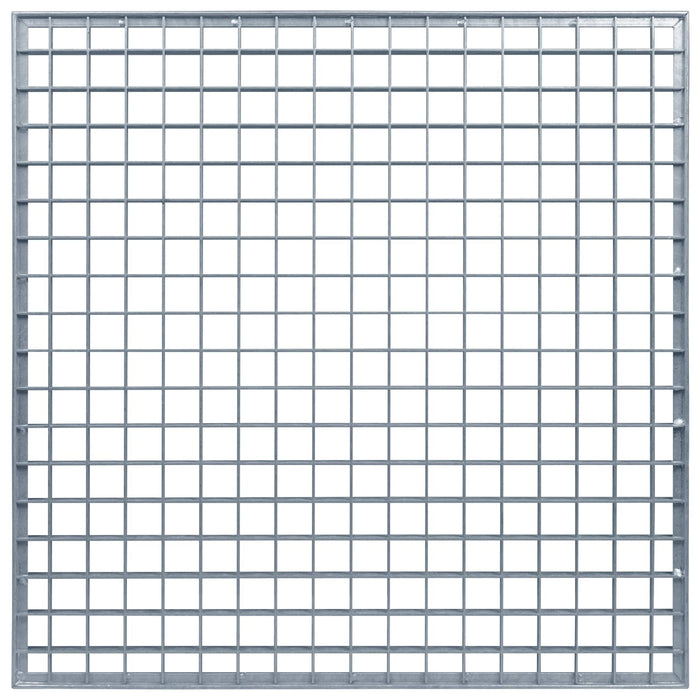 Grata Argento 60 x 60 x 2 cm Acciaio Zincato a Caldo 42018658