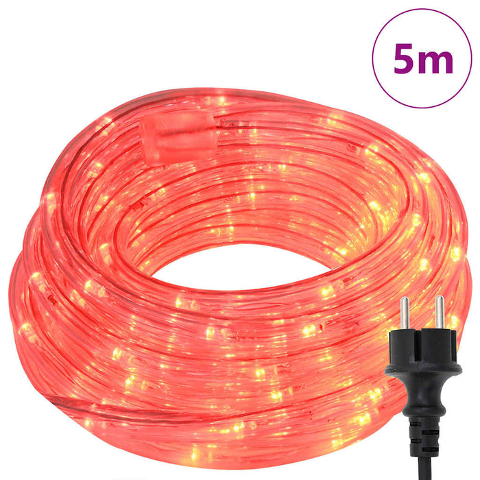 Luce a corda con 120 LED Rosso 5 m PVC 42018929