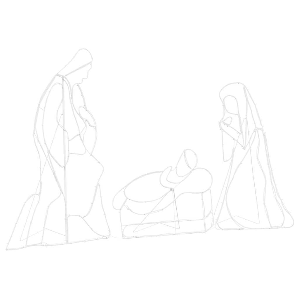 Scena di Natività Illuminata Multicolore 112 x 72 cm PVC 42018951