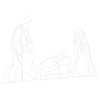 Scena di Natività Illuminata Multicolore 112 x 72 cm PVC 42018951