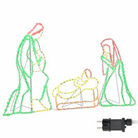 Scena di Natività Illuminata Multicolore 112 x 72 cm PVC 42018951