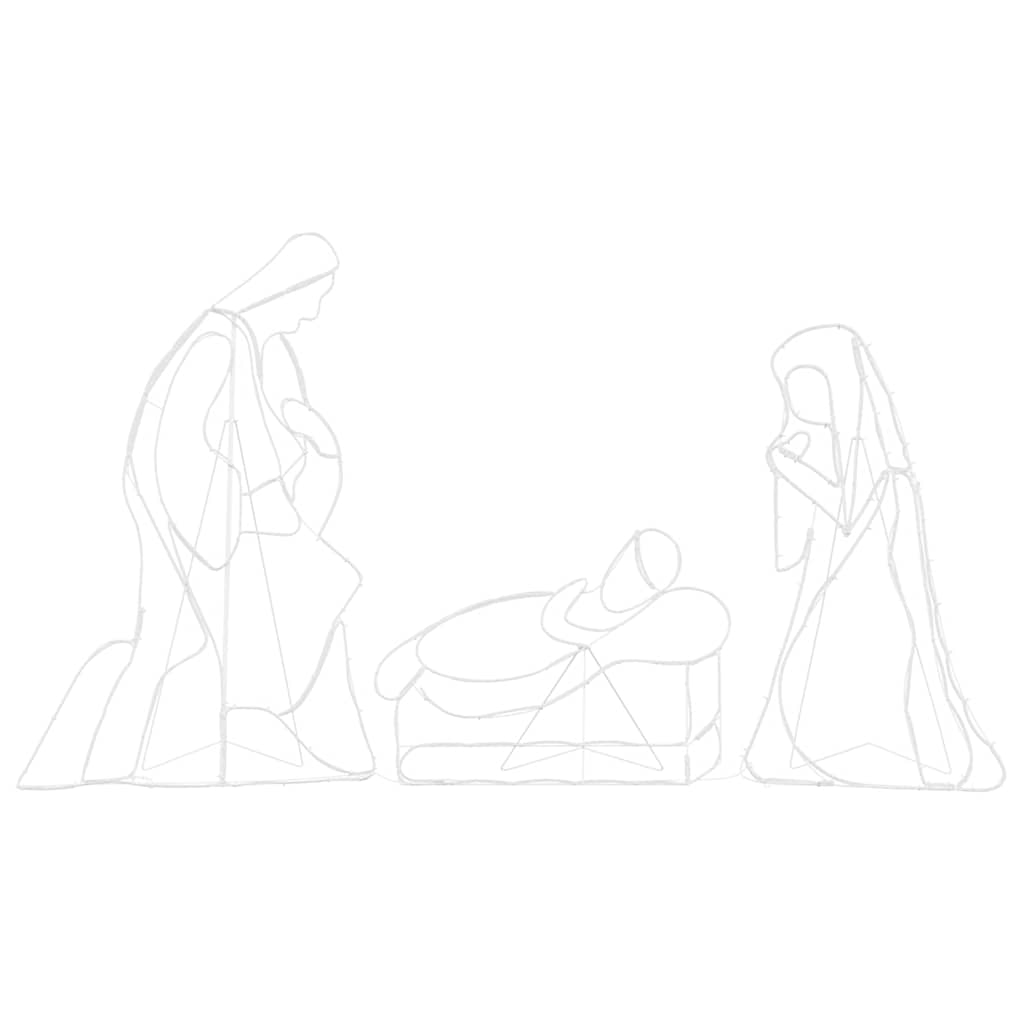 Scena di Natività Illuminata Multicolore 112 x 72 cm PVC 42018951