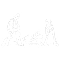 Scena di Natività Illuminata Multicolore 112 x 72 cm PVC 42018951