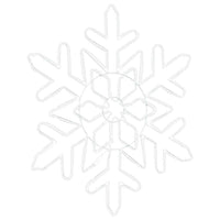 Fiocco di Neve di Natale Blu 55,5 x 55,5 x 0,75 cm PVC 42018953