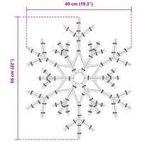 Fiocco di Neve di Natale Bianco caldo 56 x 49 x 0,7 cm PVC 42018954