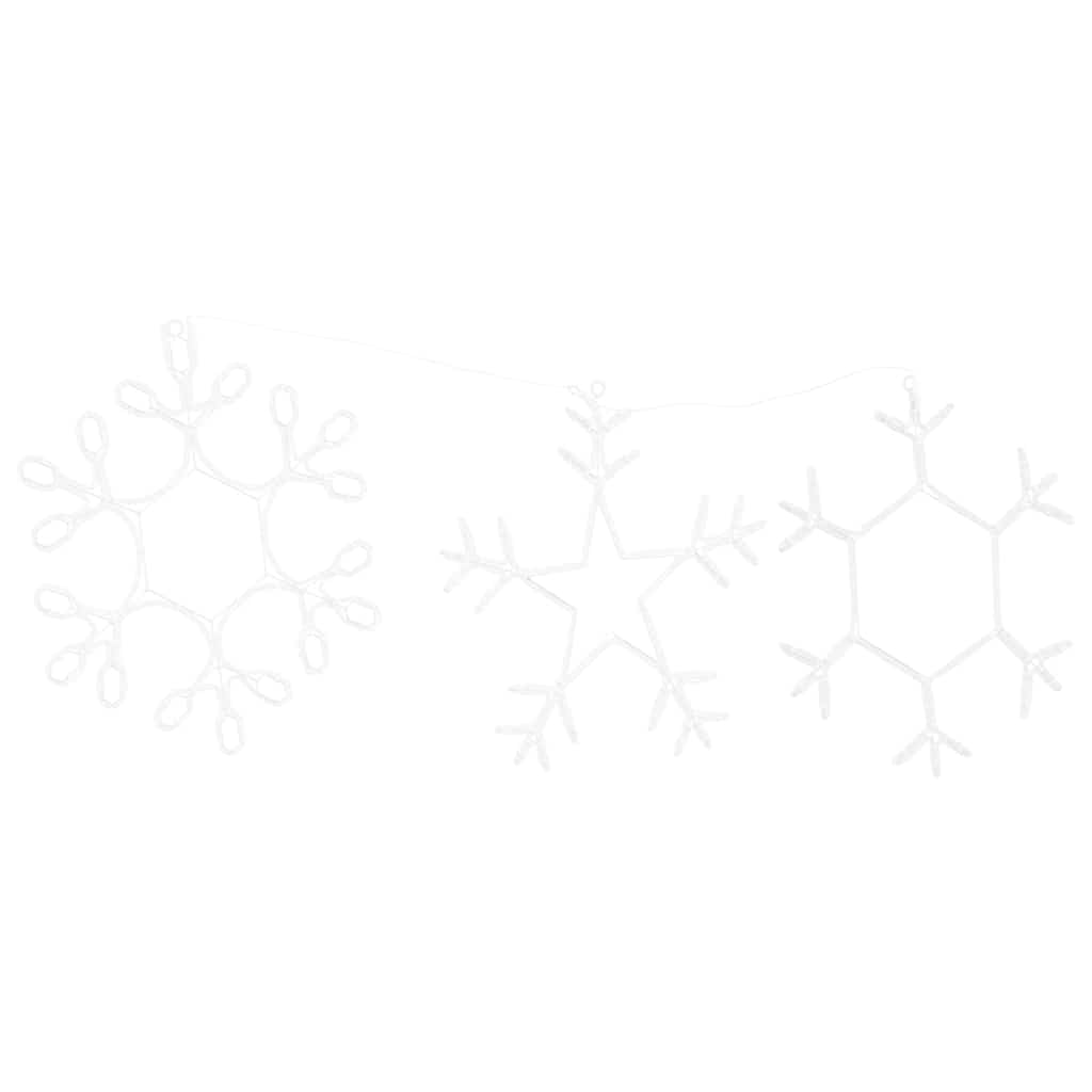 Fiocco di Neve di Natale Bianco caldo 45 x 38 cm PVC 42018955