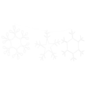 Fiocco di Neve di Natale Bianco caldo 45 x 38 cm PVC 42018955