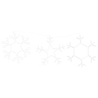 Fiocco di Neve di Natale Bianco caldo 45 x 38 cm PVC 42018955