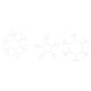 Fiocco di Neve di Natale Bianco caldo 45 x 38 cm PVC 42018955