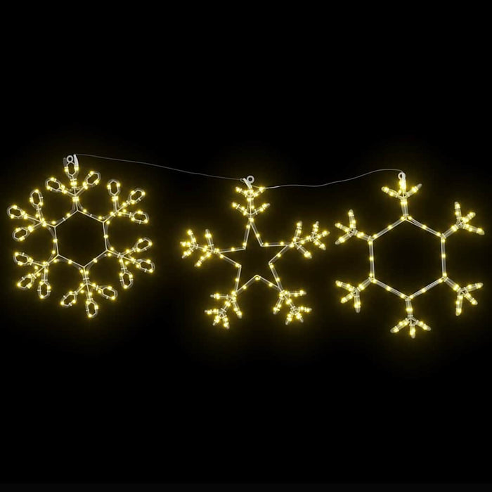 Fiocco di Neve di Natale Bianco caldo 45 x 38 cm PVC 42018955