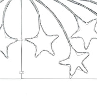 Stella di Natale con 432 LED Multicolore 180 x 57 cm PVC 42018956