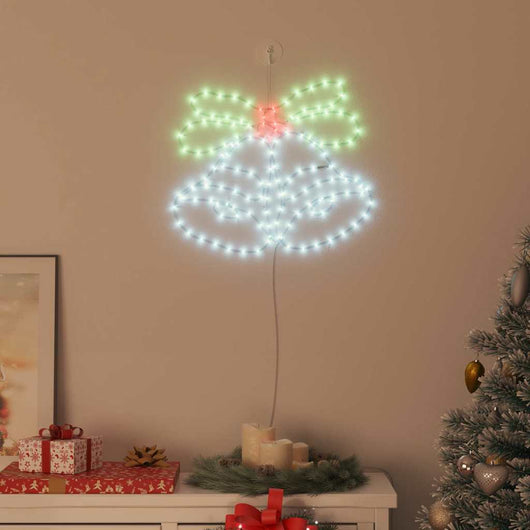 Campana di Natale con 144 LED-Luci di Natale Multicolore 56 x 46 cm PVC